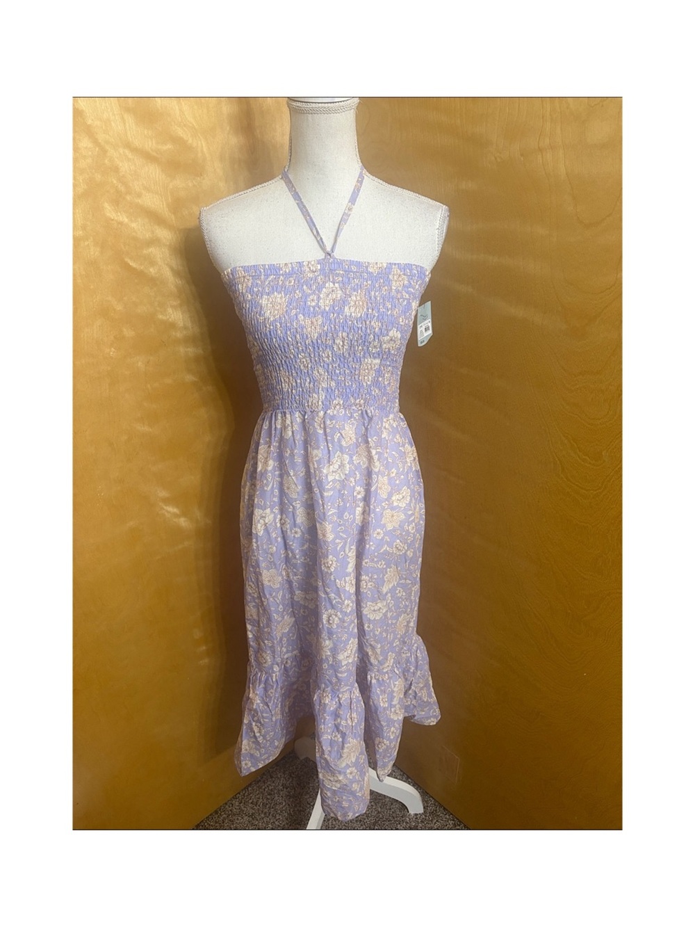 Shade & Shore Paisley Print Swim Cover Up Dress (Lilac - Size Medium)